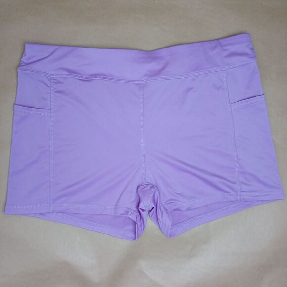 JoFit Women Athletic Shorts Size XL Purple Side Pockets Activewear Athleisure - Picture 1 of 6